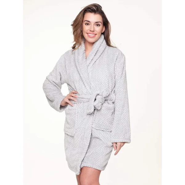 LingaDore Night Fluffy gris peignoir