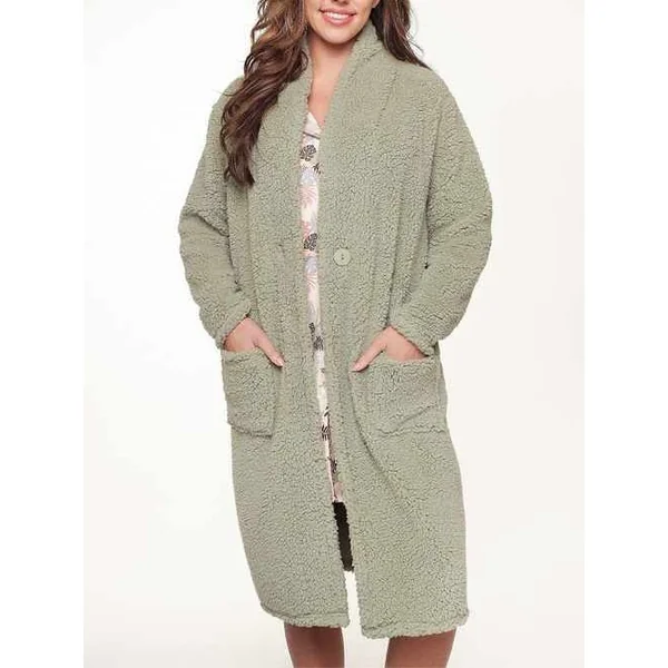 LingaDore Night Fluffy vert peignoir