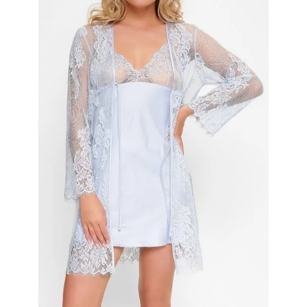 LingaDore Night Heather Blue baby bleu kimono