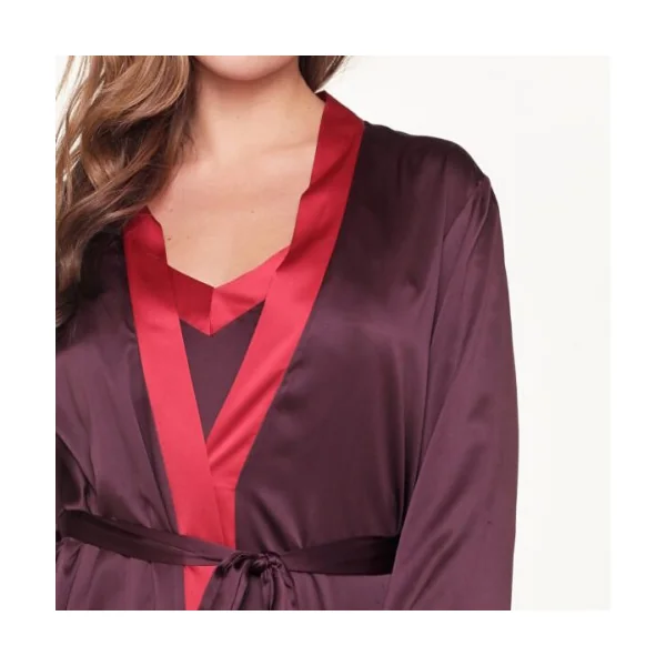 LingaDore Night Winetasting bordeaux kimono