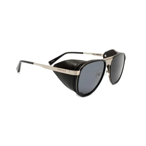 Lunettes de soleil MUNDAKA Wild Matte Silver & Black with Black Shells
