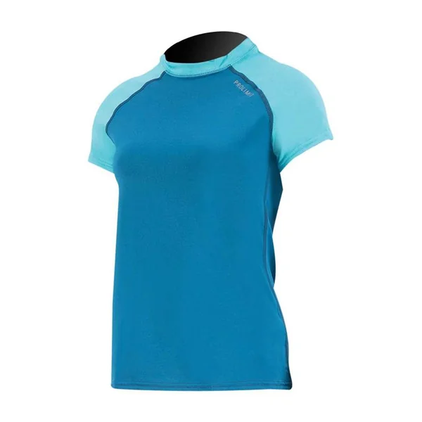 Lycra femme PROLIMIT PureGirl Loosefit Shirt Shortarm Blue/Turqoise