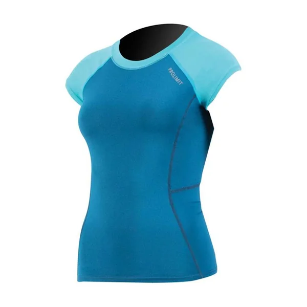 Lycra femme PROLIMIT PureGirl Rashguard Shortarm Blue/Turqoise