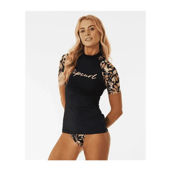 Lycra femme RIPCURL La Isla Upf Ss Black