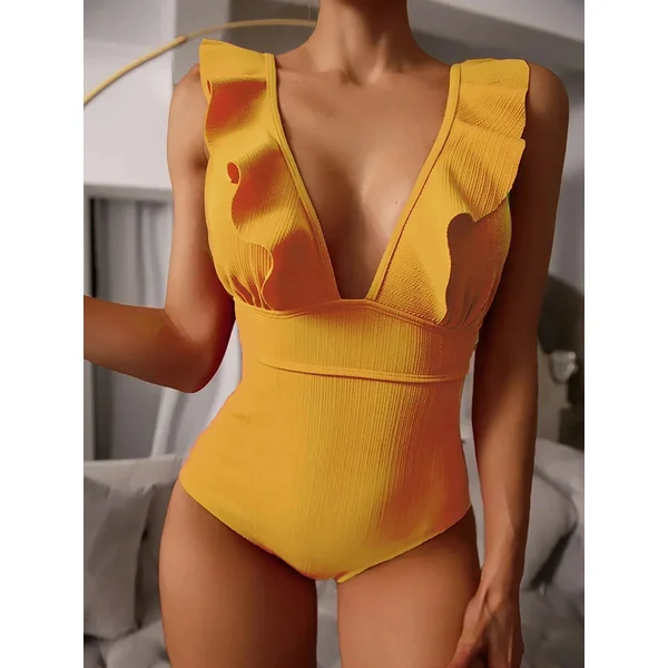 Maillot De Bain 1 Pièce Volant