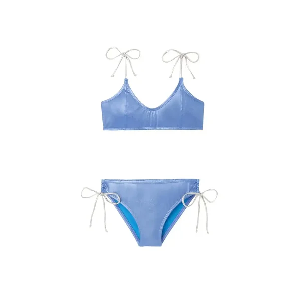Maillot de bain deux pièces fille, irisé bleu | SORBET 2P
