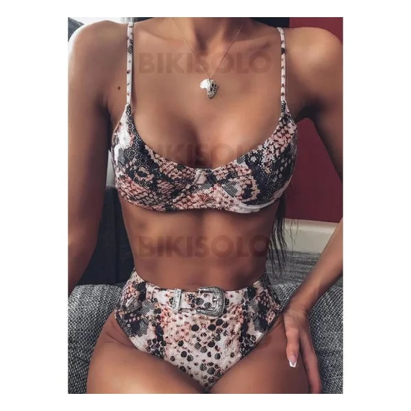 Maillot de bain taille haute femme bikini