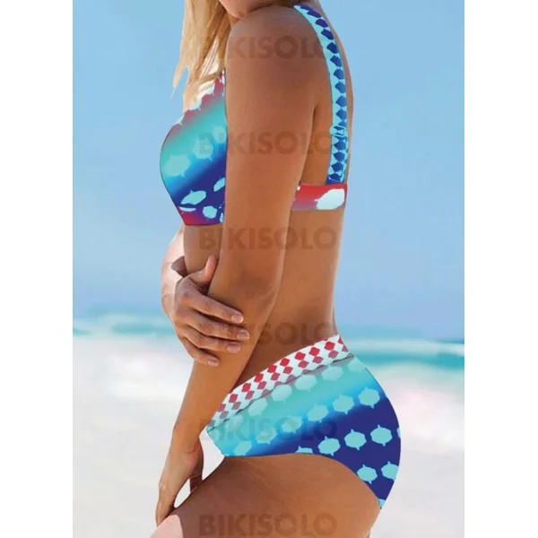 Maillot de bain taille haute femme bikini