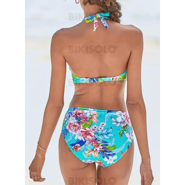 Maillot de bain taille haute femme bikini