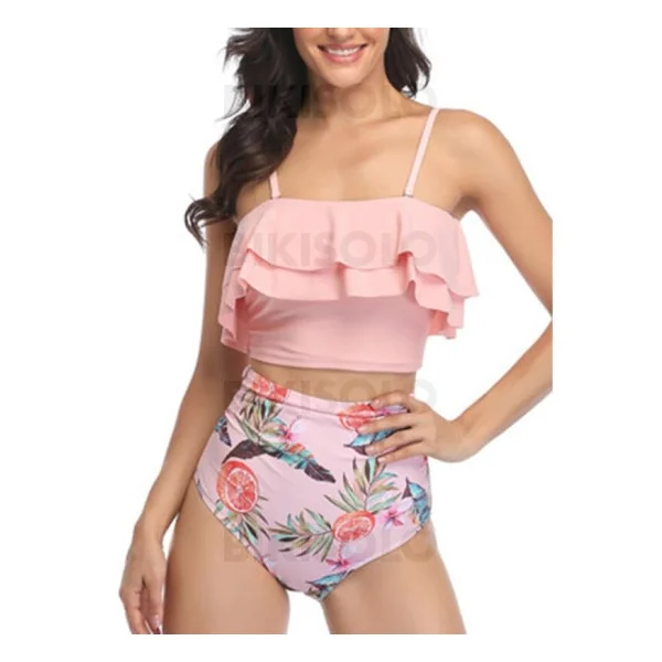 Maillot de bain taille haute femme bikini