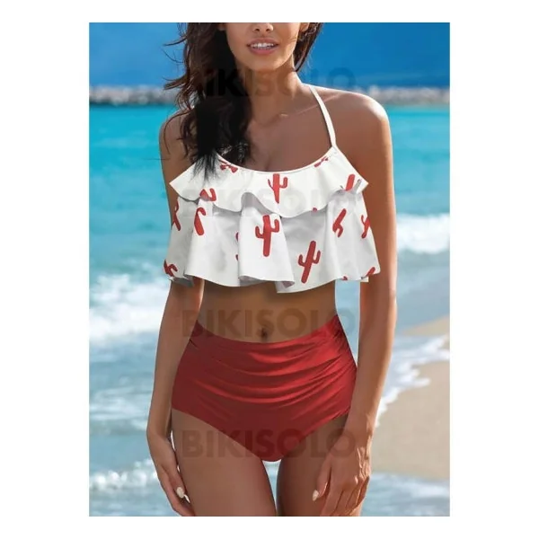 Maillot de bain taille haute femme bikini