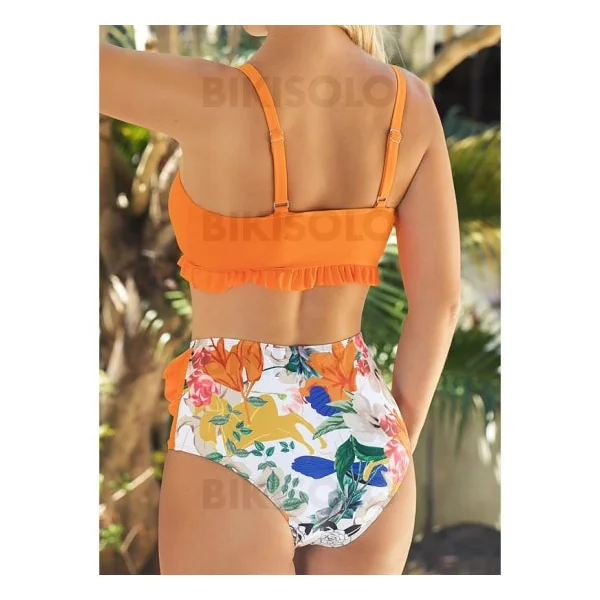 Maillot de bain taille haute femme bikini