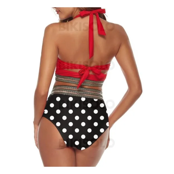 Maillot de bain taille haute femme bikini
