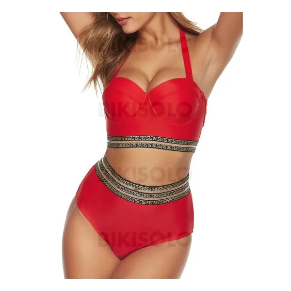 Maillot de bain taille haute femme bikini