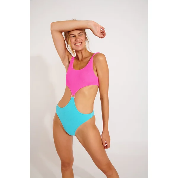 Maillot de bain une-pièce rose twist Roller Scrunchy