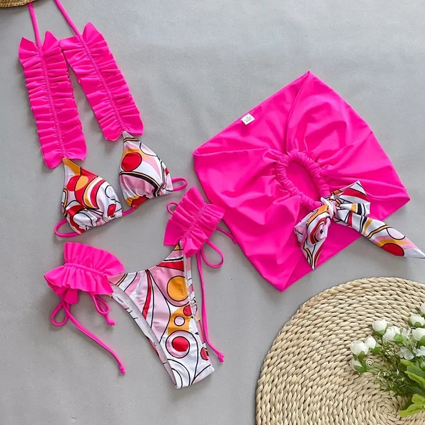 Maillot De Bain à Volant