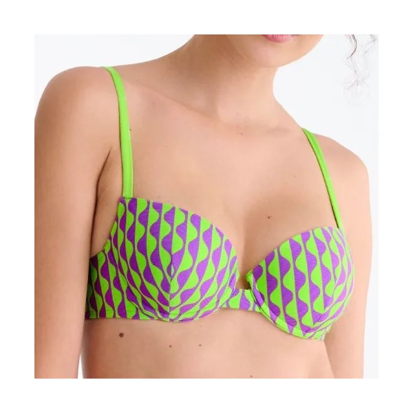 Maillots de bain Lisca Aruba vert haut de bikini préformé