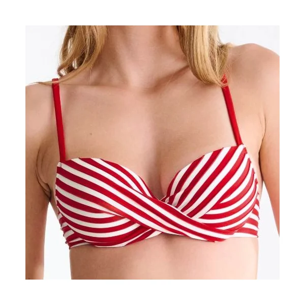 Maillots de bain Lisca Bondi Beach rouge/blanc haut de bikini préformé
