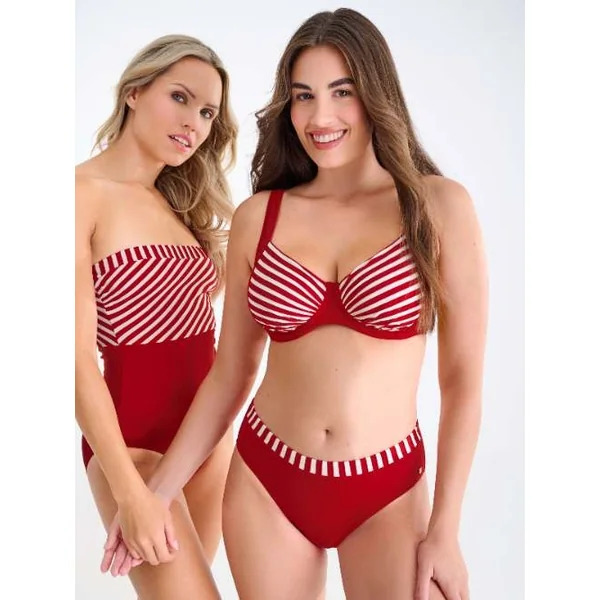 Maillots de bain Lisca Bondi Beach rouge/blanc slip de bikini