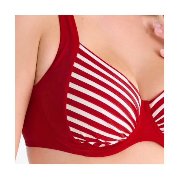 Maillots de bain Lisca Bondi Beach rouge/blanc soutien-gorge bikini corbeille