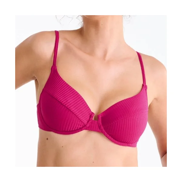 Maillots de bain Lisca Florida cyclamen rose soutien-gorge bikini corbeille