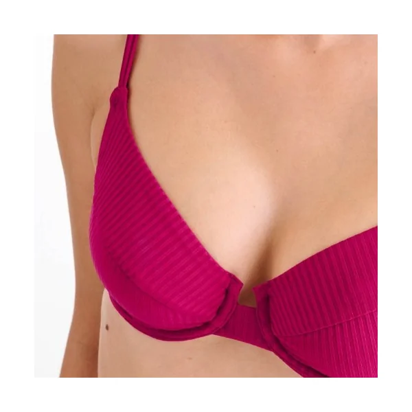 Maillots de bain Lisca Florida cyclamen rose soutien-gorge bikini corbeille