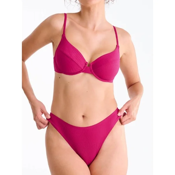 Maillots de bain Lisca Florida cyclamen rose soutien-gorge bikini corbeille