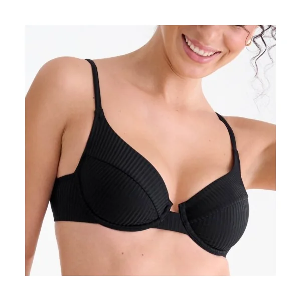 Maillots de bain Lisca Florida noir soutien-gorge bikini corbeille