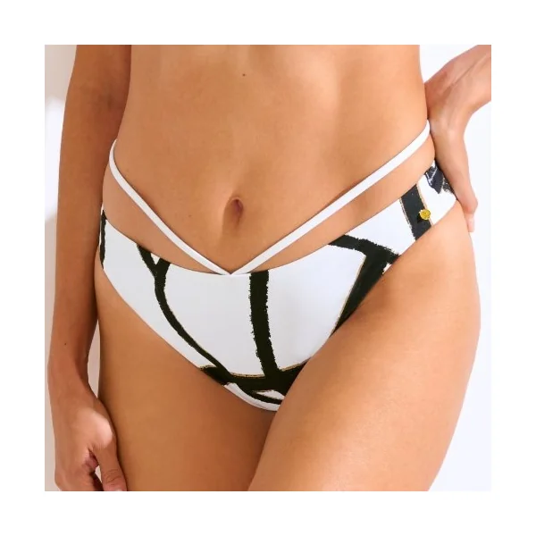 Maillots de bain Lisca Honolulu blanc/noir slip de bikini