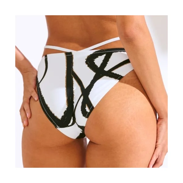 Maillots de bain Lisca Honolulu blanc/noir slip de bikini