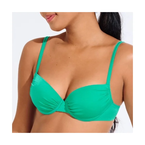 Maillots de bain Lisca Karpathos vert haut de bikini préformé