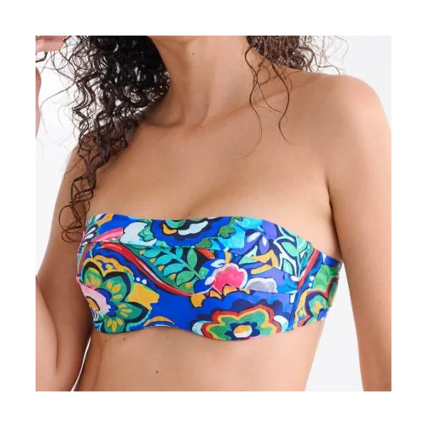 Maillots de bain Lisca Mexico bleu/print haut de bikini préformé