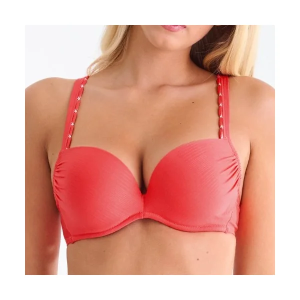 Maillots de bain Lisca Panama rouge bikinitop push up
