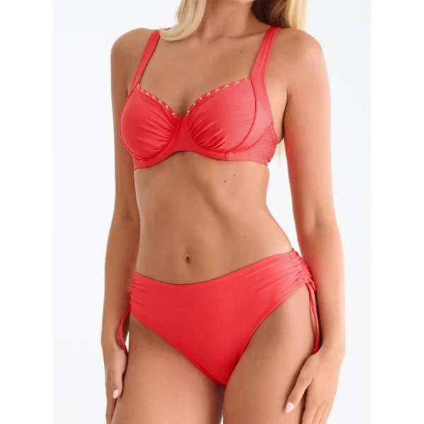 Maillots de bain Lisca Panama rouge slip de bikini