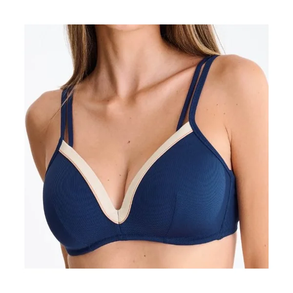 Maillots de bain Lisca Sydney bleu marine haut de bikini préformé