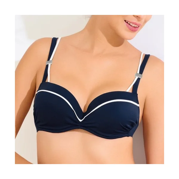 Maillots de bain Lisca Uvita bleu haut de bikini préformé