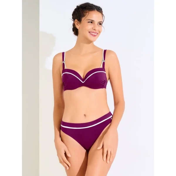 Maillots de bain Lisca Uvita bordeaux haut de bikini préformé