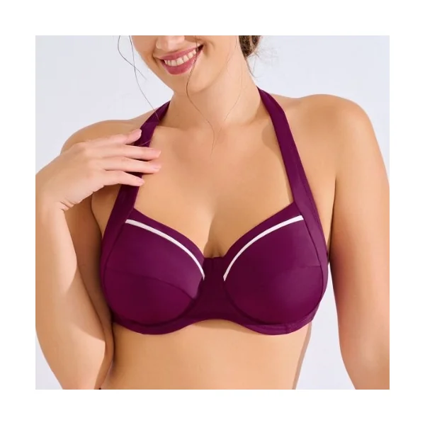 Maillots de bain Lisca Uvita bordeaux soutien-gorge bikini corbeille