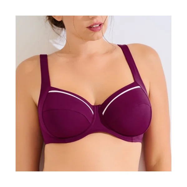 Maillots de bain Lisca Uvita bordeaux soutien-gorge bikini corbeille