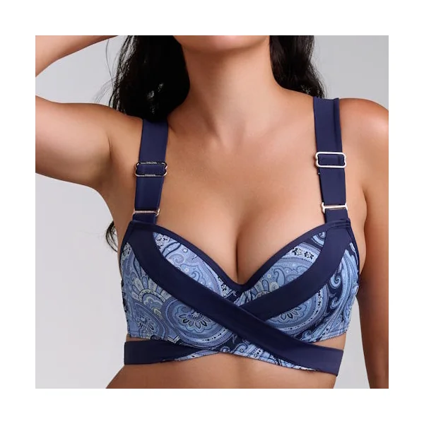 Maillots de bain Marlies Dekkers Cache Coeur bleu/print bikinitop push up
