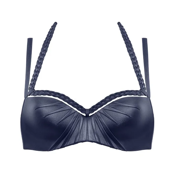 Maillots de bain Marlies Dekkers Holi Glamour bleu marine haut de bikini préformé