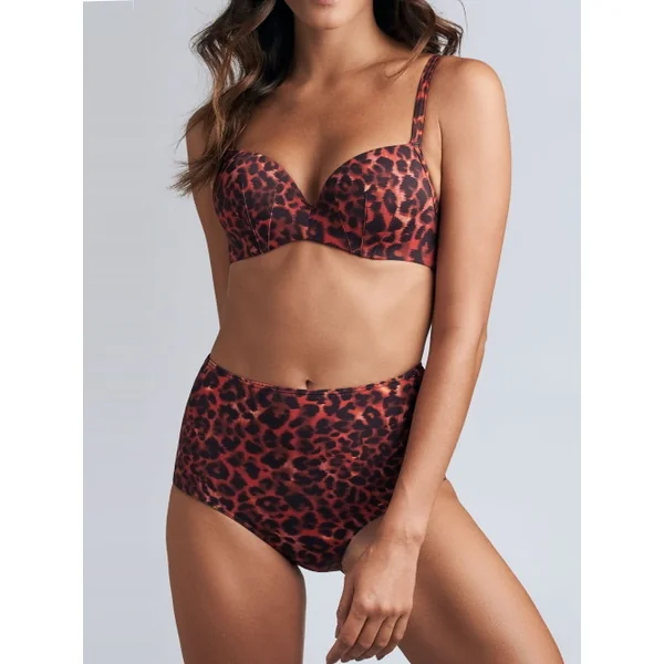 Maillots de bain Marlies Dekkers Panthera noir/rouge bikinitop push up