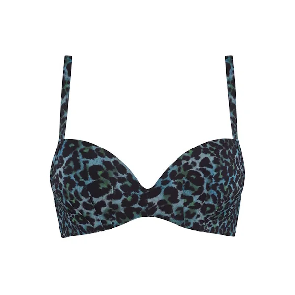 Maillots de bain Marlies Dekkers Panthera noir/vert bikinitop push up