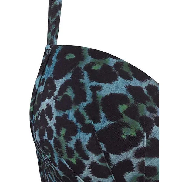 Maillots de bain Marlies Dekkers Panthera noir/vert bikinitop push up