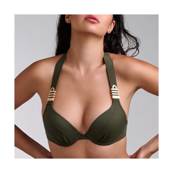 Maillots de bain Marlies Dekkers Royal Navy kaki bikinitop push up