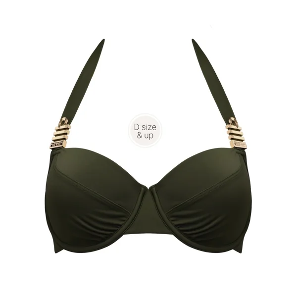Maillots de bain Marlies Dekkers Royal Navy kaki haut de bikini préformé