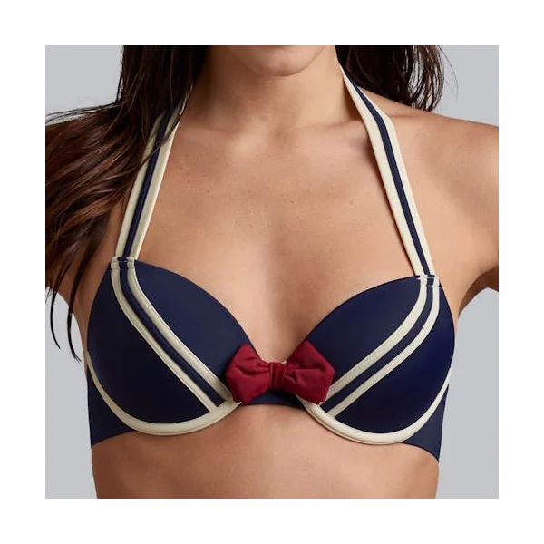 Maillots de bain Marlies Dekkers Sailor Mary bleu marine/ivoire bikinitop push up