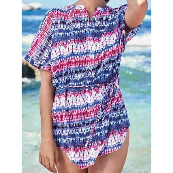 Maillots de bain Rosa Faia Bajo bleu/rose tunique