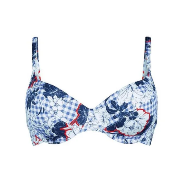 Maillots de bain Rosa Faia Daisy bleu/print haut de bikini préformé