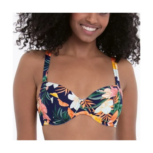 Maillots de bain Rosa Faia Luna bleu marine haut de bikini préformé